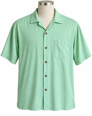 Tommy Bahama Men’s Mint Green Short Sleeve Button Up Textured Shirt Size XL/TG